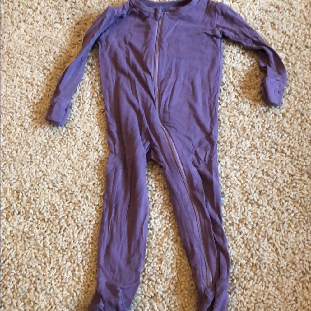 Kickee purple zipper footie 12-18 months